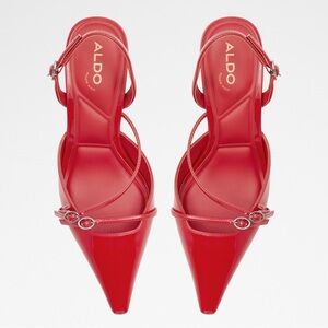 Aldo Glossy Red Pointed Heels
